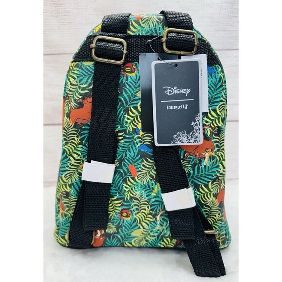 Loungefly Disney Lion King Simba Pumba Timon Green Jungle Bugs Mini Backpack NEW main image 5